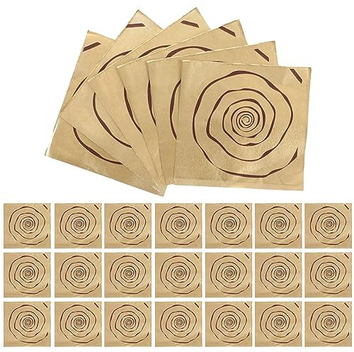 Ipetboom 100pcs Portable Foil Candy Wrappers Gold Aluminum Chocolate Packing Sheets for Parties Weddings Birthdays and Home Use Preserve Food and Enhance Presentation