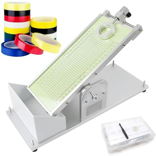 Haftklebeband Anfangs-Techer, manueller Ball Tack Tester mit 32 Stahlkugeln, 0-60 ° Einstellbare Steigung für Aufkleber, Etiketten, Schaumstoff, Klebebänder und Klebstoffe