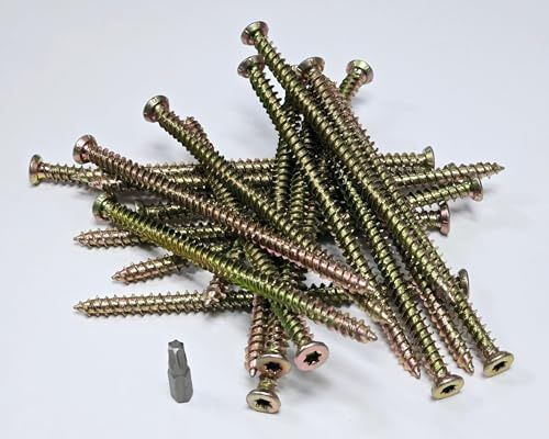 7,5 x 152 mm (Box mit 100 Stück) Mauerwerk/Beton Rahmenbefestigungen/Dübel direkt in Ziegel, Naturstein, Tore zu Betonpfosten mit einem kostenlosen Torx-Bit.