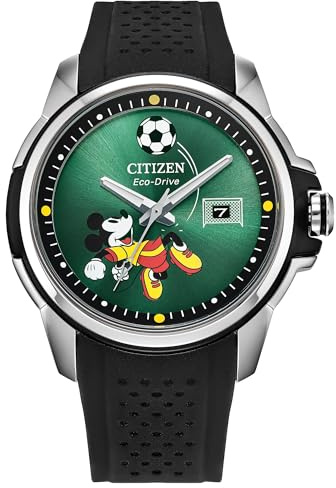 CITIZEN Eco-Drive Herren Mickey Mouse AW1656-08W Edelstahl 44 mm