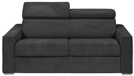 Vente-unique - Schlafsofa 4 Vizir - Samt - grau