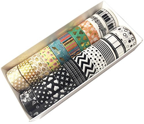 EDGEAM Washi Tape 20er Set Klebeband Dekoband Masking Tape