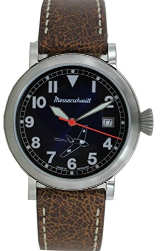 Messerschmitt Aristo Herren Uhr Fliegeruhr Komet ME-163BL Leder
