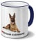 printplanet Hundetasse Deutscher Schäferhund - Tasse mit Hundebild Deutscher Schäferhund - Becher Blau