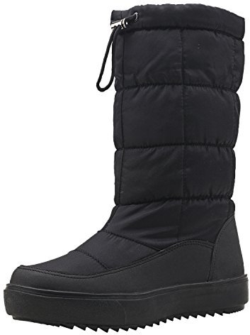 Shenji Stivali Donna Invernali - Stivali da Neve Alti con Zip Laterale H7624 Nero 41