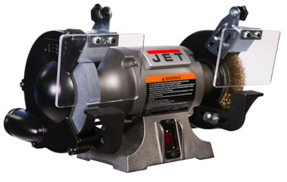 JET 6-Inch Bench Grinder w/ Wire Wheel, 3450 RPM, 115V 1Ph (JBG-6W)