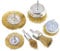 Swpeet Lot de 6 brosses métalliques avec revêtement en laiton avec tige de 6,35 cm, 6 tailles pour perceuse à fil revêtu Idéal pour enlever la rouille/la corrosion/la peinture