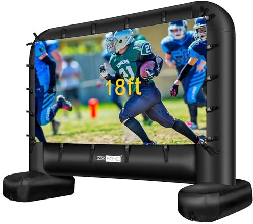 VIVOHOME - Pantalla de proyector Inflable para Interiores y Exteriores de 18 pies con Bolsa de Transporte para proyección Frontal