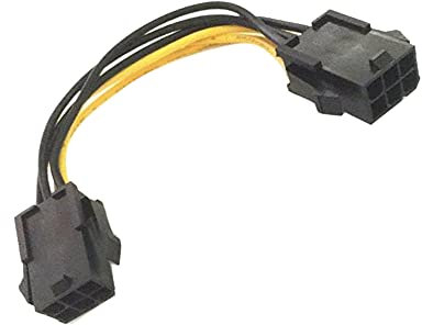 ZAHARA 16AWG PCI-E 6 Pin Femmina a PCIE 6 Pin Femmina Cavo Adattatore di alimentazione Scheda video