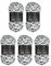 Wollbiene Softy Color 5 x 100 Gramm Chenillewolle Strickwolle, Babywolle, 500 Gramm Wolle Super Bulky (schwarz-grau-weiß 115)