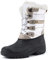Knixmax Stivali da Neve Stivali Invernali Foderati in Pelliccia Suole Impermeabili Scarpe Calde Stringati Donna Bianco 42EU