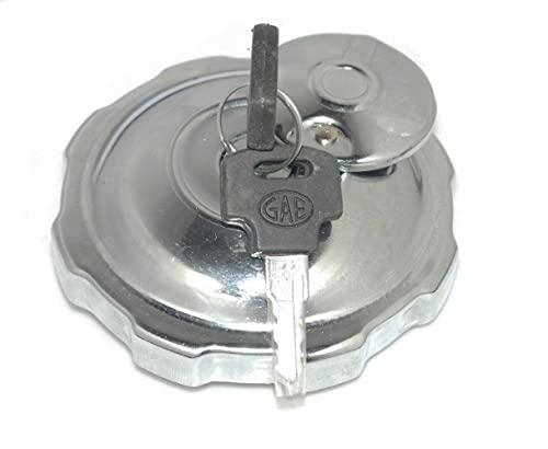 AEspares Verchromter Tankdeckel für Benzintank, abschließbar, für JAWA 250 350 353 559