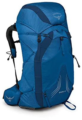 Osprey Herren Exos 48 Ultraleichter Rucksack für Rucksackreisen, Blau (Blue Ribbon), Small/Medium