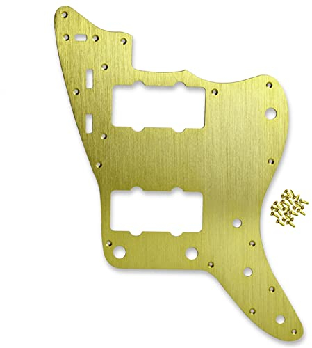 Gold Aluminium Guitar Pickguard 1ply & Schrauben Für Vintage Gitarre-Teile Schlagbrett für Gitarrenplatte