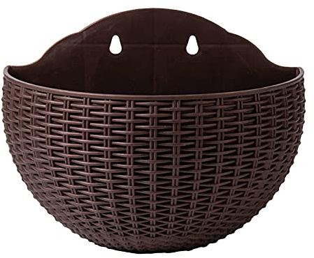 Luckxing Blumentöpfe Zum Aufhängen, Pflanzkorb Blumentopf Hängend Aus Plastik, Bunt Hänge Blumentopf Für Balkon, Zaun, Garten, Wand, Robuster Hängetopf Mit Abnehmbarem Haken & Ablaufloch - 21x16.5cm