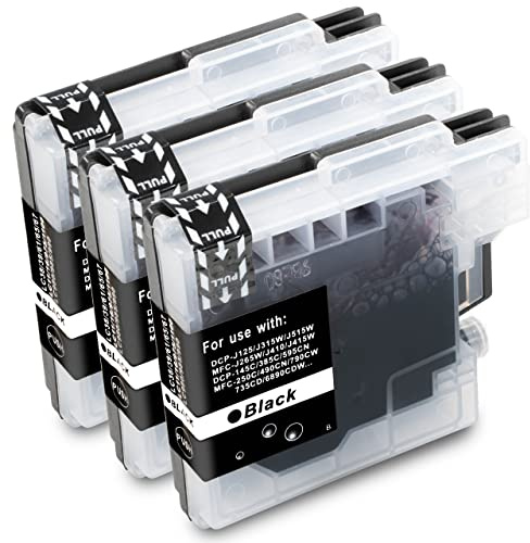 ESMONLINE 3 kompatible Druckerpatrone ersetzt Brother LC-980 LC-985 LC-1100 DCP-J 515 MFC-J 220 MFC-J 265 MFC-J 410 MFC-J 415 (Black)