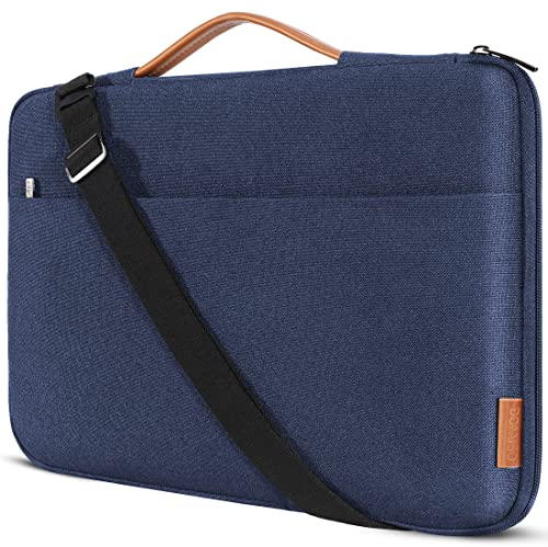 DOMISO 15.6 Zoll Laptop Tasche Hülle Wasserdicht Stoßfestes Notebook Sleeve Case Schultertasche für 15.6 HP 15/ThinkPad E575/IdeaPad S510/Dell XPS 15/SAMSUNG Notebook Odyssey,Dunkelblau