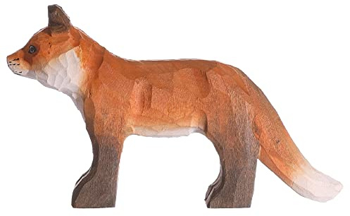 Wudimals - 40701 - Fuchs, Holz, handgeschnitzt, handbemalt, 10cm x 5,5cm
