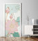 MyMaxxi - Tür bekleben mit Türtapete Türposter Türfolie Selbstklebend 90x200 Zeichnung von Blumen und Blüten - Tür verschönern Türaufkleber Türklebefolie Rose Lilie Jasmin türkis
