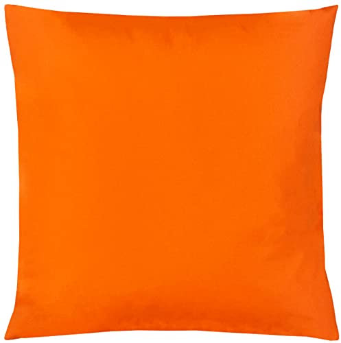 furn. Plain Outdoor Polyester Filled Cushion, Orange, 55 x 55cm