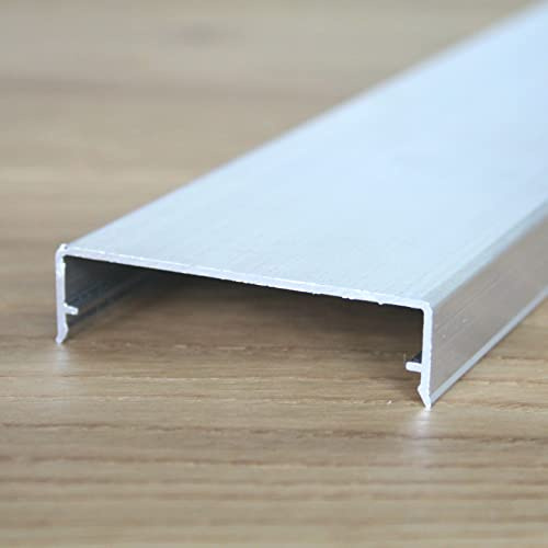 Löffert® Klemmdeckel-Profil Aluminium | Breite: 60mm für 16mm Stegplatten HKP Polycarbonat (2000mm)