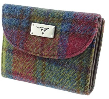 Harris Tweed Geldbörse Jura in mehrfarbigem Schottenkaro, mehrfarbig, Continental