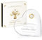 Maverton Cœur en verre personnalisable - Statuette en cristal 3D avec horloge et boîte élégante - à offrir pour baptême - souvenir de communion - pour filleul - filleule - communion solennelle -