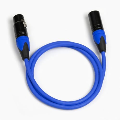 O.D.O ENGINEERING LIMITED XLR Cable Male to Female | PVC Microphone Cable | Red/Blue/Green/Yellow/Purple/Orange | 1m 2m 3m 5m | For Home Studio, DJ, PA System, Mixer, Audio Interface