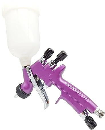 Pistolet à Peinture 1.0/1.2MM Buse Mini Pistolet avec Adaptateur 250CC Tasse en Plastique Pistolet De Réparation De Voiture Peinture Aérographe pour Peinture De Voiture (Color : 1.2mm)