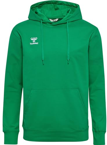 hummel Verstellbare Taille Kapuzenpullover Hmlgo Herren | Bio-Baumwolle | nachhaltige Materialauswahl | Weicher Sweatstoff | Beuteltasche vorne | Verstellbare Zugschnur an der Kapuze