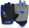 WESTWOOD FOX Fahrradhandschuhe für Herren und Damen Halbfinger-Gel-gepolsterte rutschfeste Mountainbike-Handschuhe atmungsaktive Stoßdämpfung griffige Handfläche (BLAU, M)