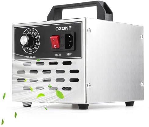 Ozone Generator, 32000mg/H Ozone Generators for Car, Ozone Machine High-Efficiency Ozone Air Purifier, Ozone Negative Ion Generator with Timing Switch for 300 m² Room, Office Smoke Pet Odor Removal