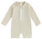 Maillot de Bain Bébé Fille Garçon 1 Pièce Anti-UV Combinaison de Natation à Manches Longues Costume de Bain Piscine Plage (Kaki, 3-6 Months)