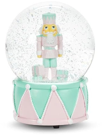 Abbott Collection Medium Pastell Nussknacker Musik-Schneekugel (16,5 cm H)