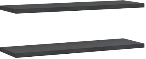 vidaXL Wandregale 2 STK. 100x30 cm Schwarz Edelstahl