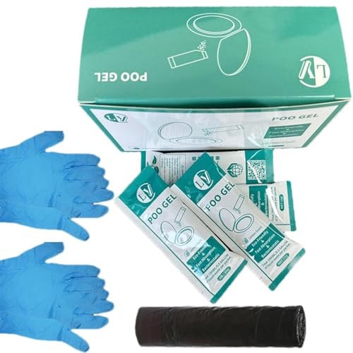 Versatile Toilet Absorbent Gel, Multifunctional Toilet Gel, Compact Camping Waste Gel, Portable Poop Powder, 11x4x0.5cm/4.33x1.57x0.2 Inches for Pet Owners and Outdoor Activities