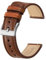BISONSTRAP Leder Armband, Klassisches Ölgewachstes Leder, Uhrenarmband für Herren und Damen, Schnellverschluss, 20mm, Toffeebraun (Silberne Schnalle)
