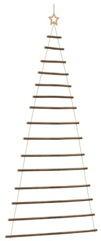vidaXL Albero di Natale da Parete con Stella 100x210 cm Ramo Naturale, Albero di Natale Appeso a Parete, Albero di Natale Appeso a Parete, Albero di Natale per Appendere a Parete