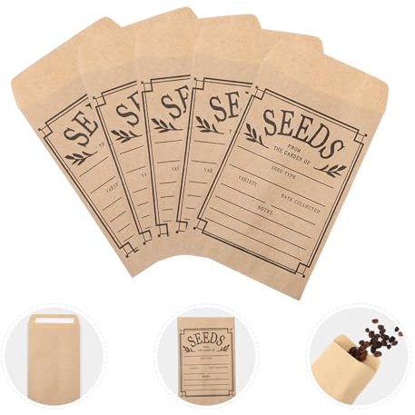 100Pcs Seed Envelopes, Small Brown Envelopes, Seed Packets Envelope, Small Envelope for Seeds, Seeds Paper for Collection of Flower Vegetable