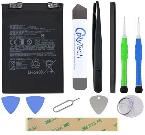 OnlyTech - Batterie Premium de Remplacement pour Le Xiaomi Redmi Note 12 Pro 5G/ Poco F5 5G / Poco X5 Pro 5G - 5000mAh - Qualité identique au modèle BP4K avec kit de réparation 10 Outils
