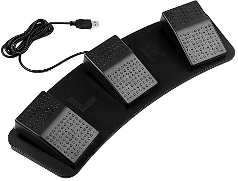 FS23 PM Dreifach-Fuß Pedal, Multifunktion Ales Mechanisches Fuß Pedal, Mechanischer USB-Schalter für Gaming, Musik, Bilder Fassung