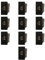 Pack de 10 enchufes antena TV, módulos negros, negro, compatible con BTicino Axolute, antena, Ethernet, TV, antena, USB, schuko, para placas originales y compatibles