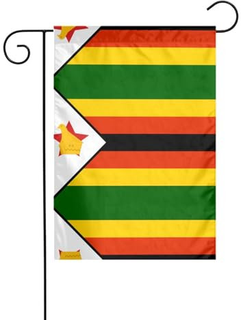 Drapeau du Zimbabwe, drapeau de jardin double face, décoration amusante pour le printemps, l'été et les vacances, 30,5 x 45,7 cm