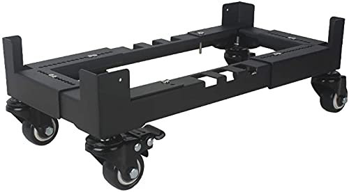 Universal Metal CPU Stand with Castors for Most PC Cases Extendable and Premium Tower Trolley Computer Desktop Stand Black (2 Sizes)