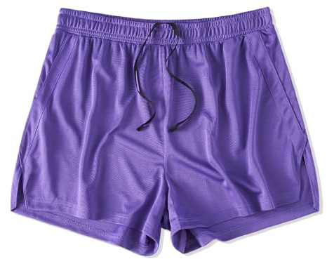 Amy Coulee Pantaloni sportivi da uomo, corti, in rete, da corsa, da uomo, ad asciugatura rapida, da basket, sport, con cordino interno