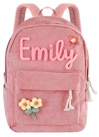 Personalisierte Rucksäcke für Mädchen und Jungen Personalisierte Kinderrucksäcke mit Namen Individuell bestickte Cordrucksäcke Schulranzen für Mädchen Jungen Geschenke zum Schulanfang
