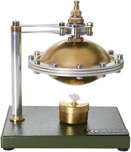 Flying Saucer Steam Engine Model - Sci-Fi Themed DIY Hot Air Motor, Functional Desktop Toy for Adult Collectors and Hobbyists