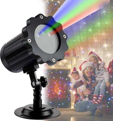 Laser Projector Lights Outdoor, Moving Red Green Blue 3 Color Starry Lights Show Laser Projection Light with RF Control, Outdoor Waterproof Holiday Decor