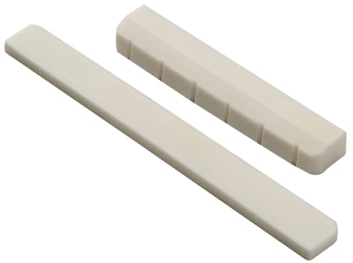 Opatiny 6 String Classical Guitar Bridge Saddle and Nut Replacement Parts, Real Bone, 80mm & 52mm, Acoustic Nylon String Guitar