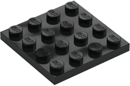 LEGO Plate 4 x 4, Part 3031, Multiple Colours Available (Black, 2, count)